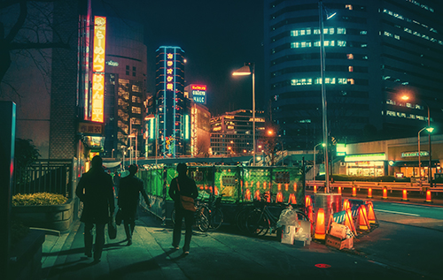 日本城市街道实拍素材