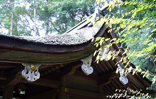 日本古建筑屋檐绘画素材
